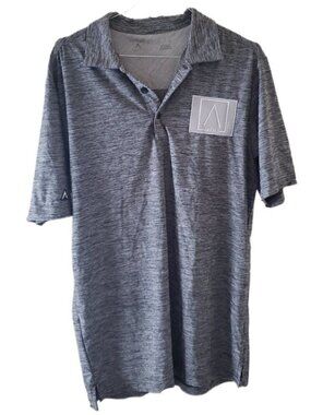 Antigua Area 15 Men's Gray Short Sleeve Polo